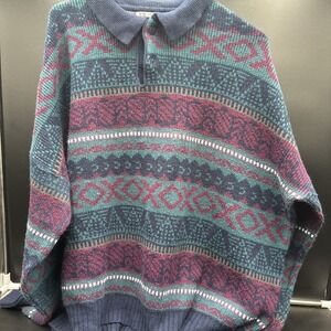 VTG Puritan Men Sweater XXLarge 90s Stretch Golf Acrylic Preppy Y2K 2XL XXL GUC